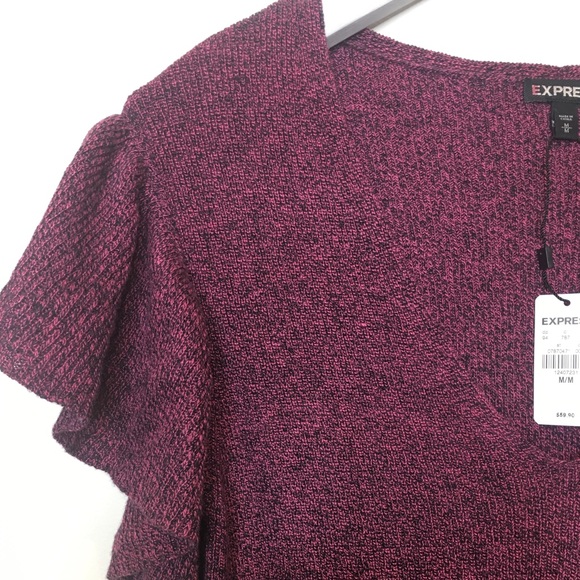 Express flutter sleeve scoop neck dress 💃🏻😍 NWT - Picture 5 of 8